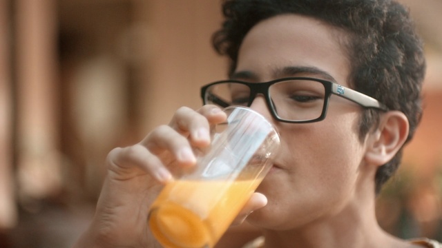 Video Reference: Glasses, Drinking, Eyewear, Nose, Drink, Alcohol, Person
