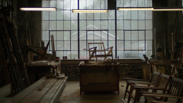 Video Reference: Room, Building, Chair, Furniture, Architecture, Daylighting, Wood, Window, Interior design, Glass