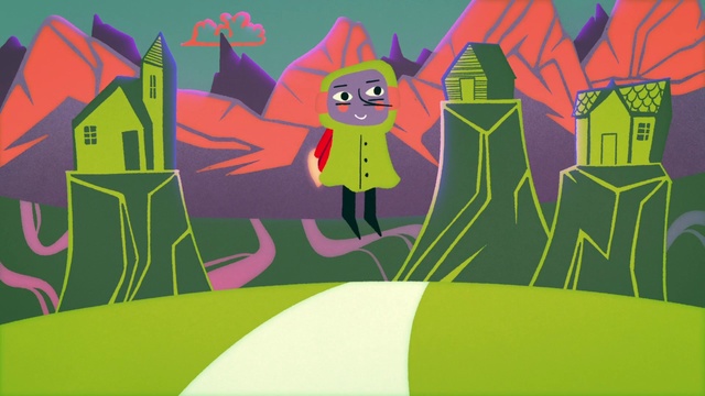 Video Reference: Green, Cartoon, Illustration, Graphic design, Art, Child art, Visual arts, Line, Font, Design