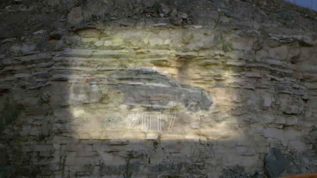 Video Reference: Rock, Formation, Geology, Bedrock, Brown, Intrusion, Outcrop, Lime, Limestone, Fault