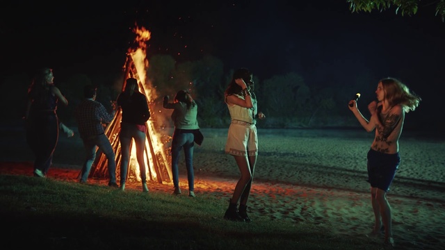 Video Reference: Fire, Fun, Night, Event, Performance art, Performance, Heat, Flame, Dance, Campfire