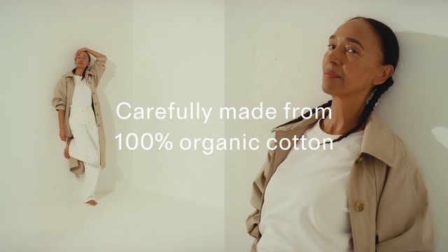 Video Reference: White, Shoulder, Fashion, Outerwear, Neck, Sleeve, Dress, Fashion design, Photography, Jacket