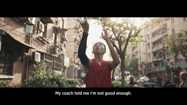 Video Reference: tree, girl, screenshot, fun, street, city, advertising, world, Person