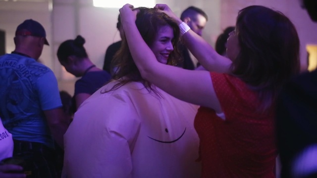 Video Reference: purple, event, fun, violet, snapshot, youth, emotion, girl, entertainment, party, Person