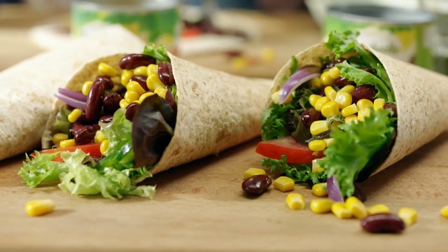Video Reference: Dish, Cuisine, Food, Korean taco, Burrito, Ingredient, Sandwich wrap, Taco, Mission burrito, Produce