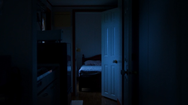 Video Reference: blue, darkness, room, light, house, window, lighting, door, atmosphere, home