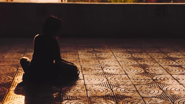 Video Reference: Shadow, Sitting, Floor, Silhouette, Sky, Flooring, Tints and shades, Sunlight, Photography, Backlighting