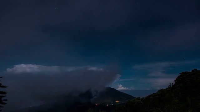 Video Reference: Sky, Cloud, Atmospheric phenomenon, Night, Atmosphere, Mountain, Mountain range, Evening, Geological phenomenon, Darkness