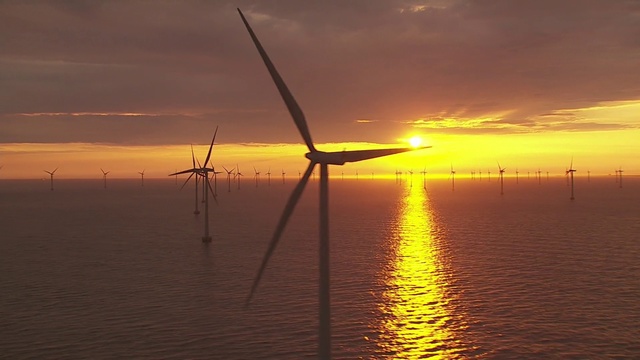 Video Reference: Wind turbine, Windmill, Wind farm, Sky, Sunset, Wind, Sunrise, Calm, Red sky at morning, Machine