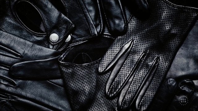 Video Reference: glove, black, black and white, leather, textile, monochrome, jacket, material, product, leather jacket, Person
