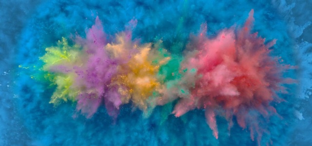 Video Reference: Blue, Pink, Dye, Acrylic paint, Watercolor paint, Painting, Art, Paint, Person