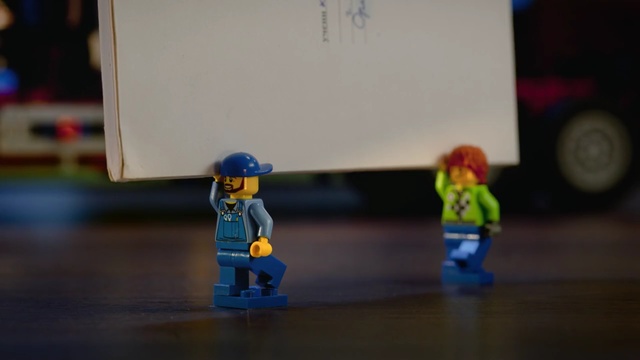 Video Reference: blue, toy, lego, play, Person