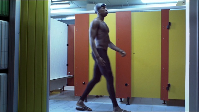 Video Reference: Standing, Arm, Leg, Sculpture, Statue, Art, Human body, Muscle, Room, Chest