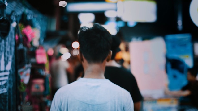 Video Reference: Blue, Photograph, People, Snapshot, Hairstyle, Human, Shoulder, Photography, Street, Black hair, Person