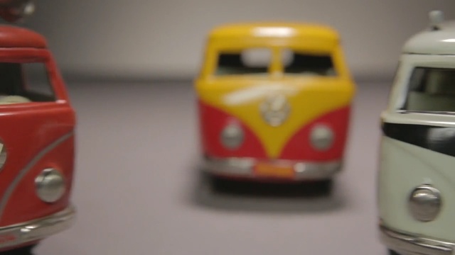 Video Reference: Toy vehicle, Model car, Car, Vehicle, Motor vehicle, Samba, Toy, Volkswagen type 2, Van, Scale model