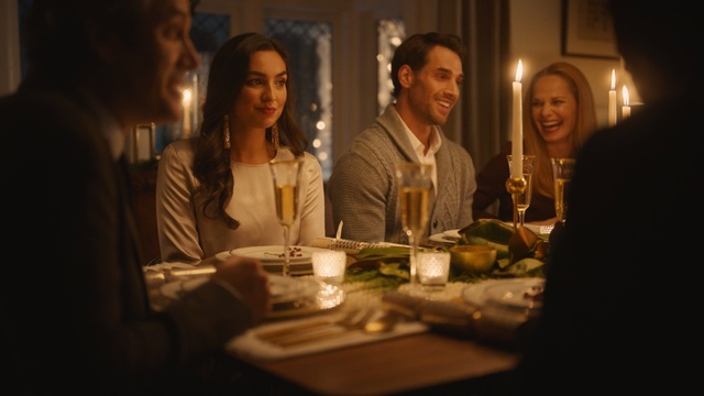 Video Reference: Conversation, Human, Restaurant, Interaction, Fun, Meal, Event, Adaptation, Dinner, Supper, Person