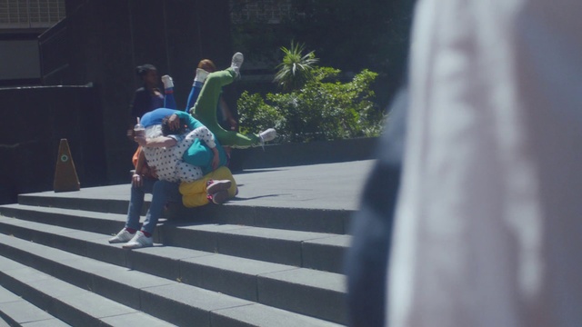 Video Reference: Pedestrian, Snapshot, Road, Tree, Pedestrian crossing, Infrastructure, Street, Line, Leg, Photography