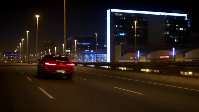 Video Reference: Night, Mode of transport, Metropolitan area, Light, Vehicle, Car, Lane, Road, Lighting, Automotive lighting