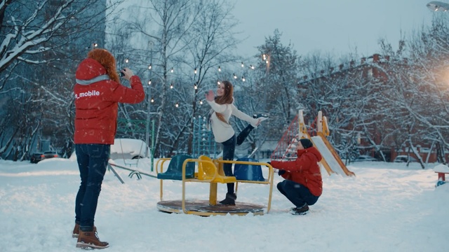 Video Reference: Snow, Winter, Fun, Freezing, Playing in the snow, Play, Recreation, Leisure, Footwear, Ice, Person