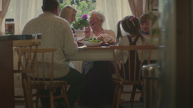 Video Reference: Room, Table, Adaptation, Furniture, House, Event, Sitting, Plant, Conversation, Home, Person