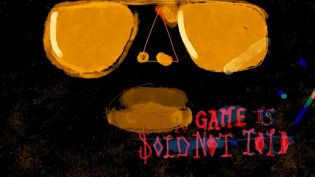 Video Reference: yellow, text, orange, eyewear, glasses, font, computer wallpaper, art, graphics, graphic design