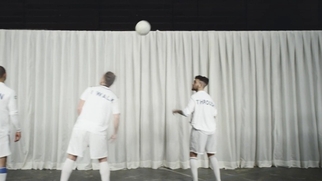 Video Reference: white, shoulder, sports, team, sportswear, joint, uniform, sport venue, material, product