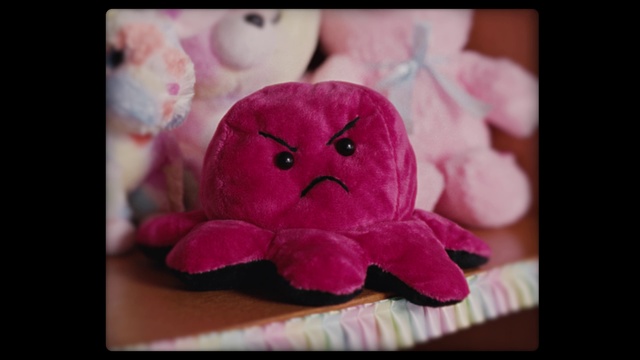 Video Reference: Purple, Petal, Toy, Pink, Violet, Headgear, Magenta, Teddy bear, Stuffed toy, Linens
