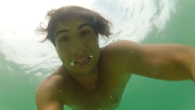 Video Reference: Underwater, Face, Bathing, Head, Fun, Chest, Male, Barechested, Summer, Selfie
