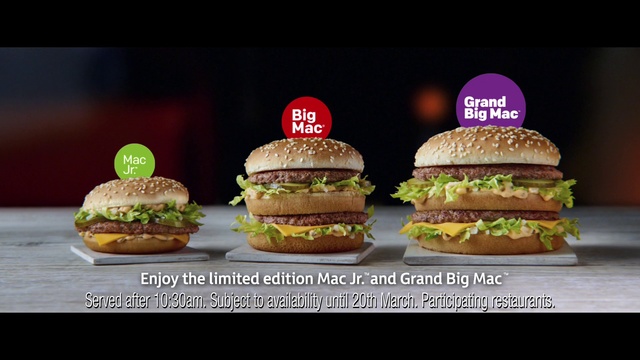 Video Reference: Hamburger, Food, Fast food, Junk food, Veggie burger, Big mac, Cheeseburger, Dish, Cuisine, Whopper