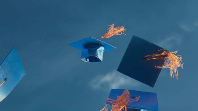 Video Reference: Blue, Azure, Kite, Sky, Organism, Illustration, Electric blue, Space