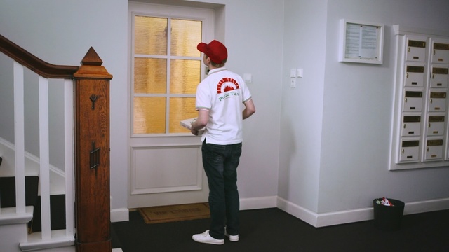 Video Reference: Standing, Red, Room, Shoulder, Door, Window, Wood, House, T-shirt, Home