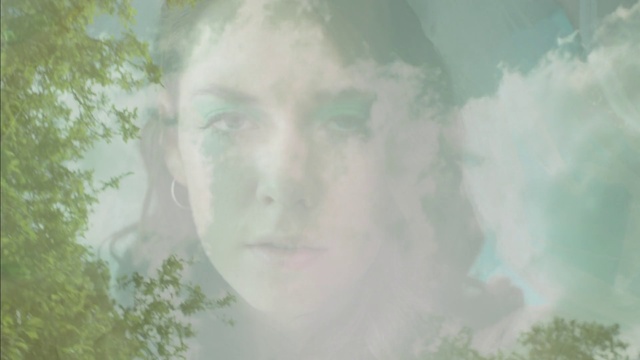 Video Reference: Face, White, Green, Photograph, Sky, Portrait, Atmospheric phenomenon, Head, Daytime, Nose, Person