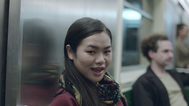 Video Reference: Hair, Face, Facial expression, Eyebrow, Lady, Nose, Smile, Hairstyle, Fun, Black hair, Person