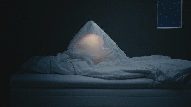 Video Reference: Sky, Bed, Furniture, Room, Darkness, Textile, Photography, Night, Bed sheet, Linens