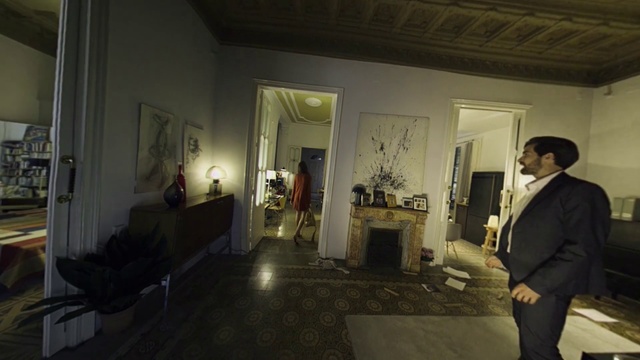 Video Reference: Room, House, Building, Interior design, Photography, Tourist attraction, Art, Hall, Person