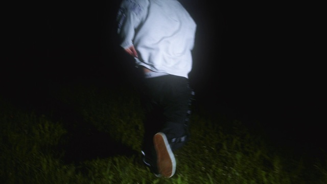 Video Reference: Flash photography, Tints and shades, Grass, Midnight, Recreation, Human leg, Automotive lighting, Fun, Darkness, Backlighting