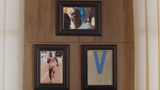 Video Reference: Picture frame, Collection, Art, Room, Visual arts, Painting, Modern art, Art gallery, Rectangle, Interior design, Person, Male