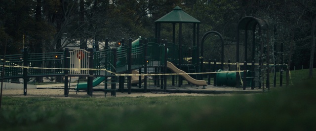 Video Reference: Playground, Public space, Outdoor play equipment, Playground slide, Green, Human settlement, Tree, City, Recreation, Night