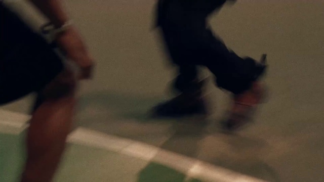 Video Reference: Black, Floor, Leg, Footwear, Fun, Human leg, Joint, Human body, Flooring, Roller skating