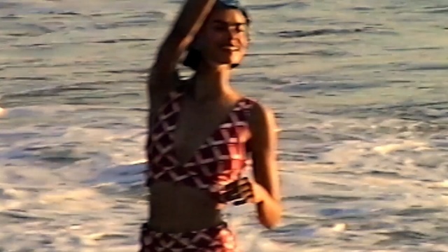 Video Reference: swimwear, vacation, summer, fun, girl, long hair, beach, sea, neck, Person