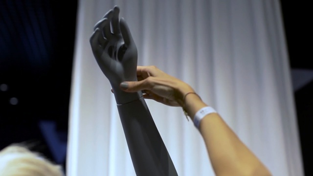 Video Reference: Hand, Arm, Finger, Human body, Textile, Elbow, Gesture, Curtain, Glove, Performance