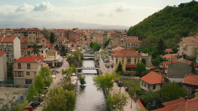 Video Reference: Residential area, Town, Neighbourhood, Human settlement, Village, City, Suburb, River, Mountain village, Building