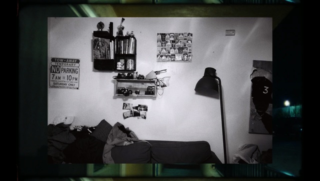 Video Reference: Room, Black-and-white, Photography, Furniture, House, Table, Monochrome photography, Monochrome, Interior design, Window, Person