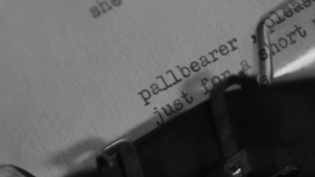 Video Reference: Office equipment, Text, Typewriter, Font, Photography, Material property, Audio equipment, Electronic device, Monochrome, Black-and-white