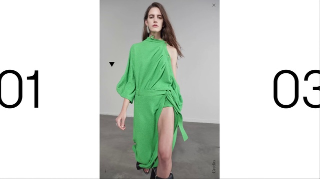 Video Reference: Clothing, Green, Dress, Shoulder, Neck, Sleeve, Fashion, Fashion model, Joint, Outerwear, Person