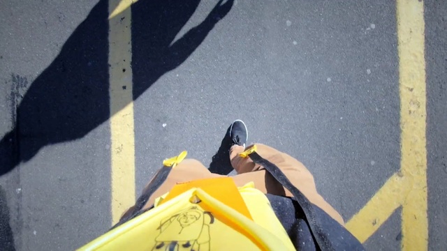Video Reference: Yellow, Footwear, Shoe, Asphalt