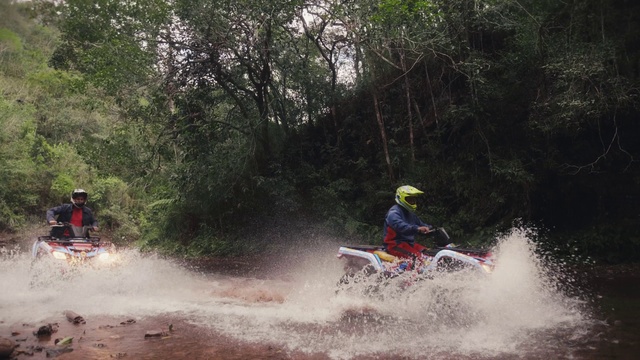 Video Reference: Vehicle, Outdoor recreation, All-terrain vehicle, Nature, Water, Watercourse, Boating, Water resources, Sports, River