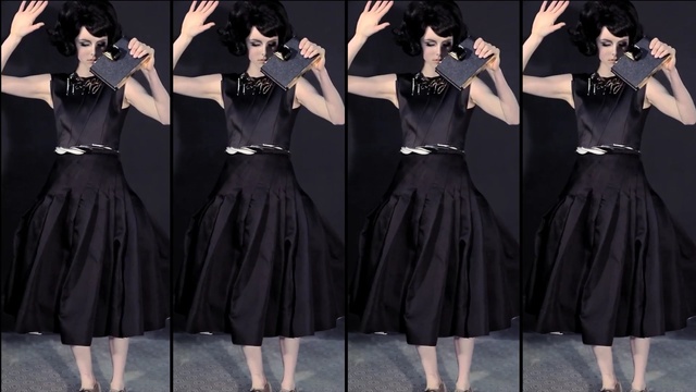 Video Reference: Clothing, Dress, Black, Shoulder, Little black dress, Neck, Fashion, Waist, Fashion model, Cocktail dress, Person