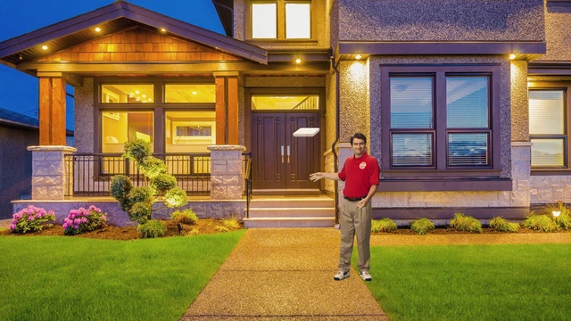 Video Reference: Home, Property, House, Real estate, Lawn, Building, Lighting, Residential area, Yard, Estate, Person