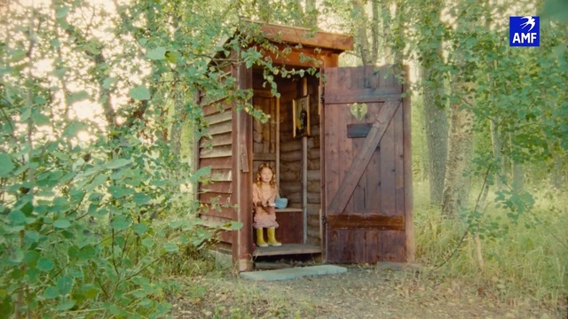 Video Reference: Outhouse, Shed, Log cabin, Building, Shack, House, Outdoor structure, Garden buildings, Tree house